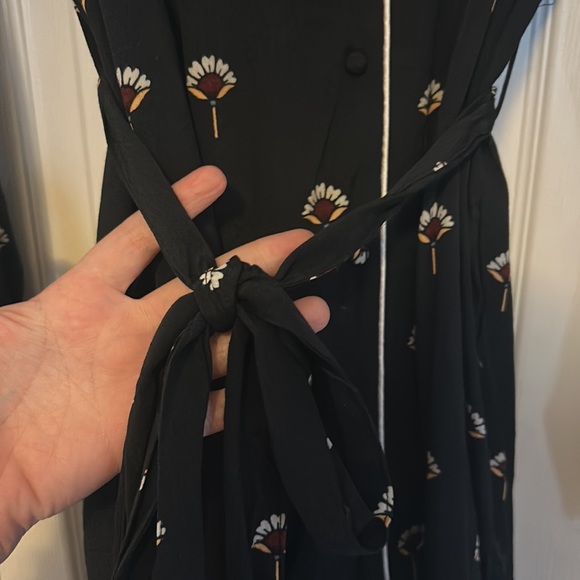 Black K/Lab Button-Up Sleep Dress - Picture 5 of 9